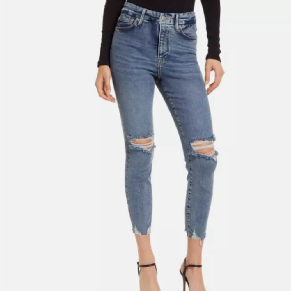 NEW Good American Good Waist Crop Size 8 / 29 Blue 799 wash - never worn w tags